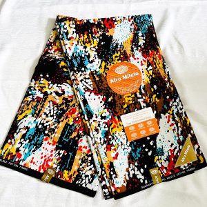 Premium Cotton Kitenge Fabric – Vibrant Abstract Patterns, 6 Yards Authentic African Cotton